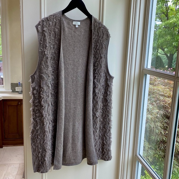Kinross Cashmere Sweaters - Kinross Cashmere Long Fringe Vest
